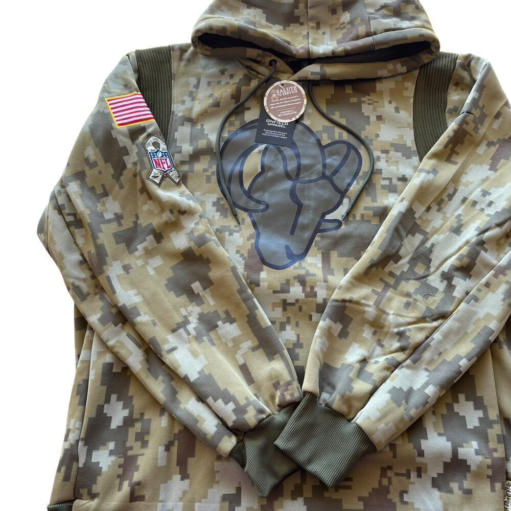 Nike Los Angeles Rams Salute To Service #99 Donald NWT Performance Hoodie Size L - Picture 4 of 11